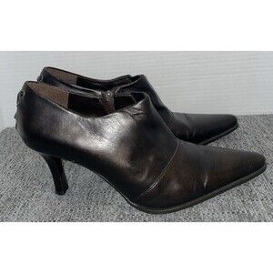 Franco Sarto Booties Womens 8M Ankle Boots Pointed Toe Lace Back Zipper Heels